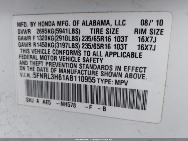 Honda Odyssey Ex-l Image 11