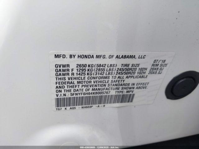 Honda Pilot Touring Image 9