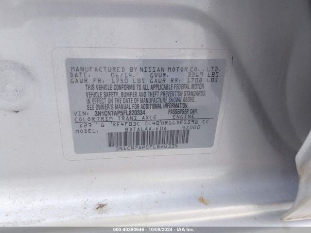 Nissan Versa 1.6 S Image 7